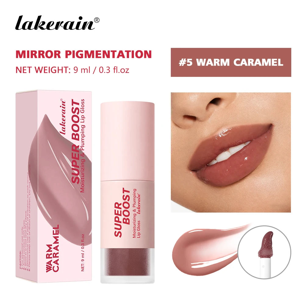 Plumping Lip Gloss Non-Sticky Boosted Mirror Shine And Volume Lip Skin Smooths Hydrating Moisturizing Lip Gloss Cosmetics