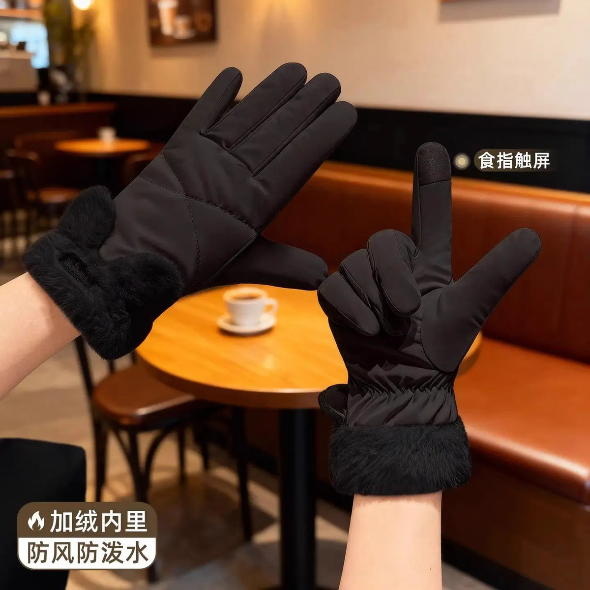 Winter Gloves for Women Touchscreen Riding Bike Motorcycle Warm Fleece Lined Windproof Thickened Waterproof