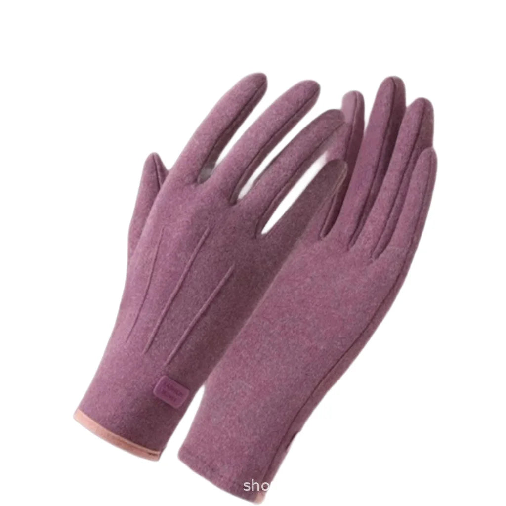 Gloves for Women, Winter Outdoor Cycling, Anti Cold Cotton, Cashmere, Fleece, Bicycle Insulation Gloves