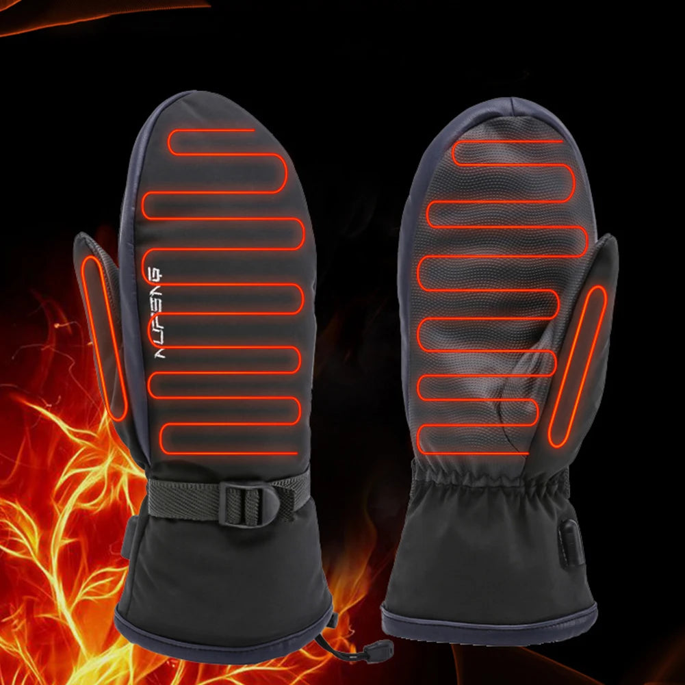 Electric Heating Gloves USB Charging Hand Warmer Gloves Waterproof 3