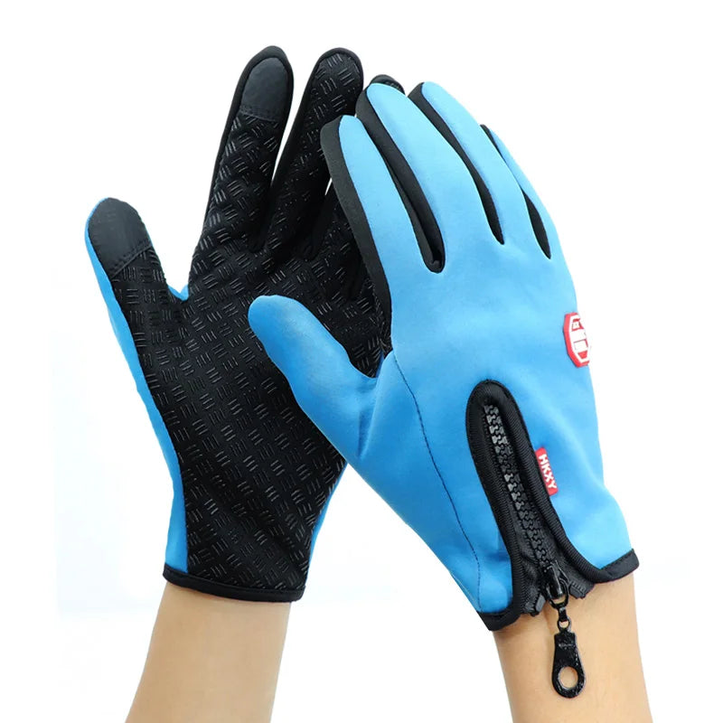 Winter Thermal Bike Gloves for Men Women, Windproof Non-Slip Touchscreen, Warm Outdoor Cycling Driving Motorcycle Gloves