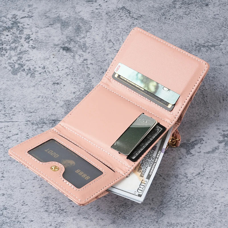 New style women's wallet, short, European and American PU high-end