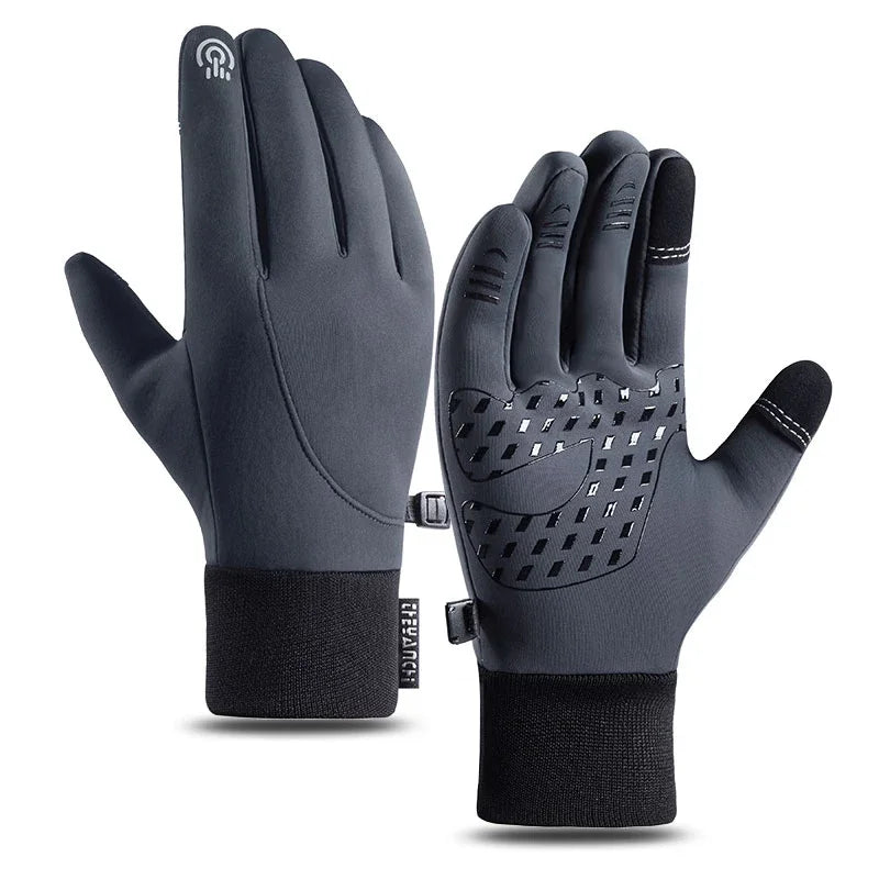 Winter Gloves Men Thermal Warm Fleece Touchscreen Driving Bike Running Motorcycle Hiking Snow Cold Weather for Driving/Cycling