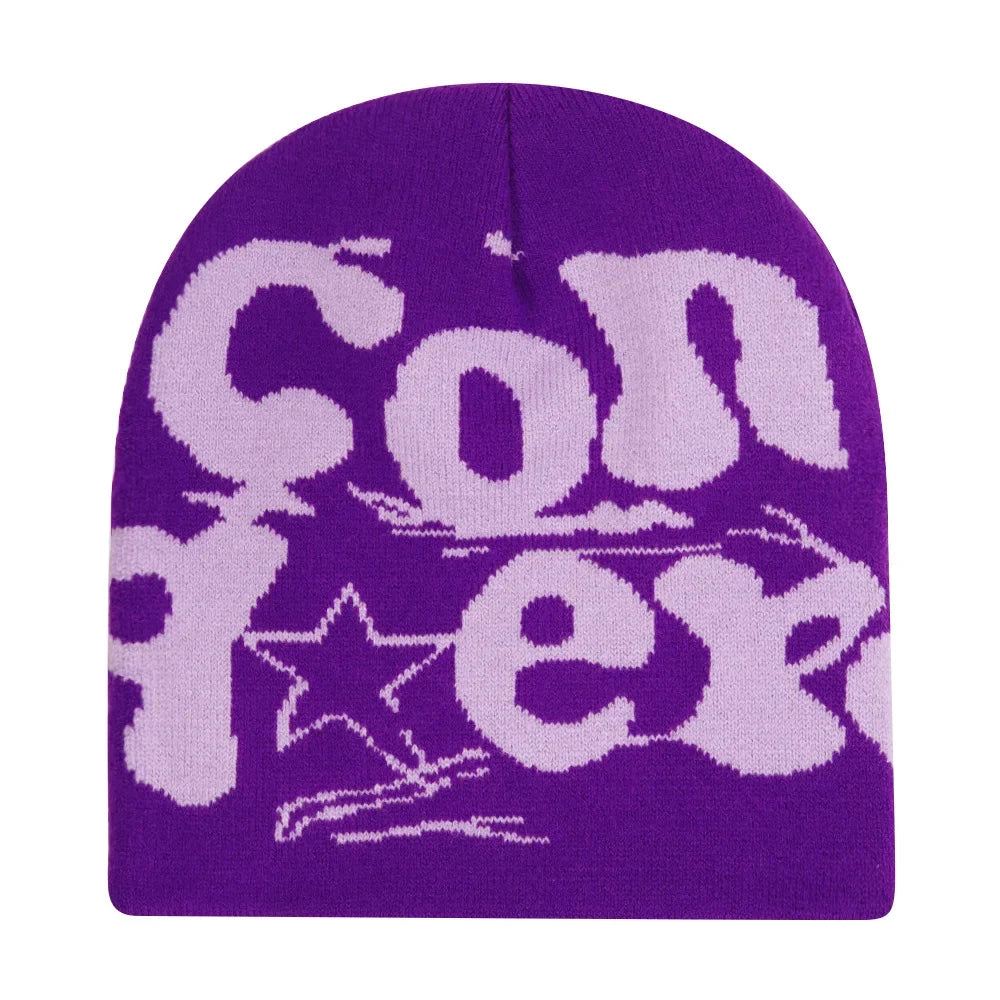 Y2K Letter Knitted Winter Autumn Beanie Cap Men Women Kanye Beanies Gorras Hombre Top Warm Skiing Hat Ear Hats Hip Hop Skullcap