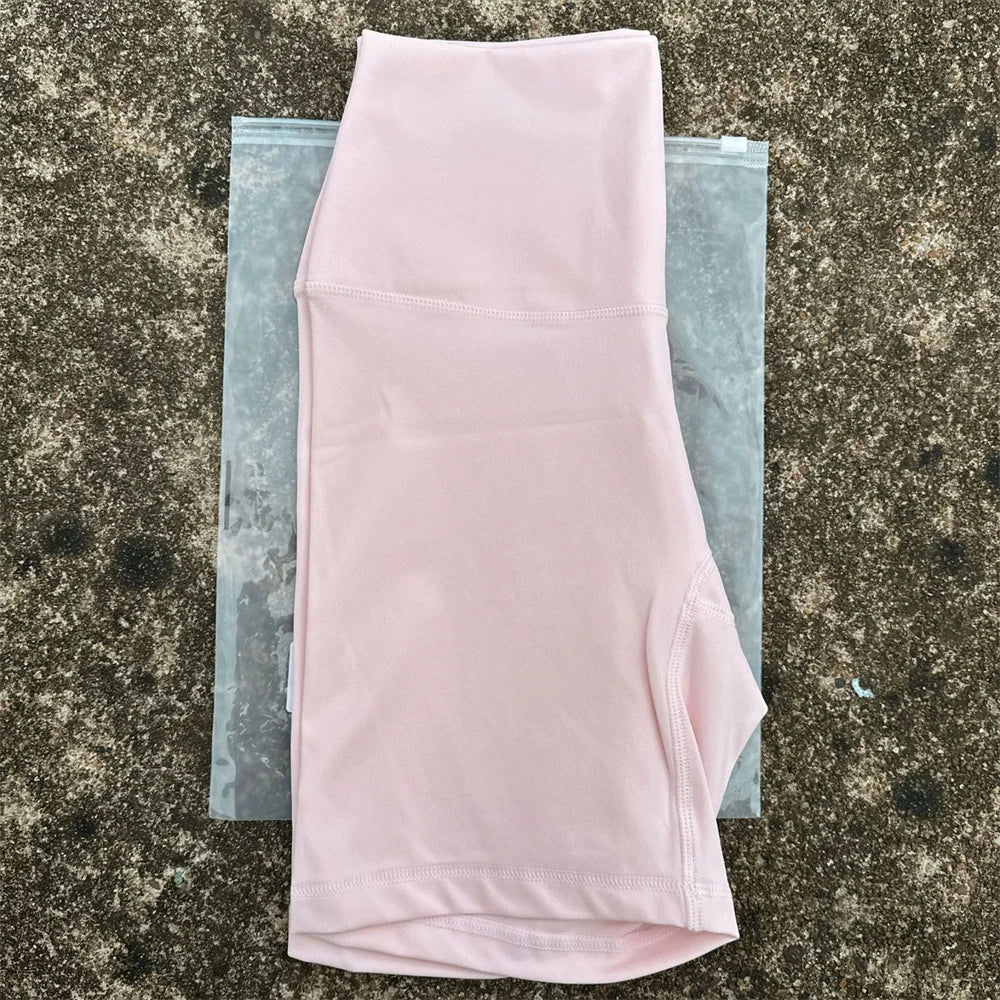 High Waist Seamless Yoga Shorts with Pocket