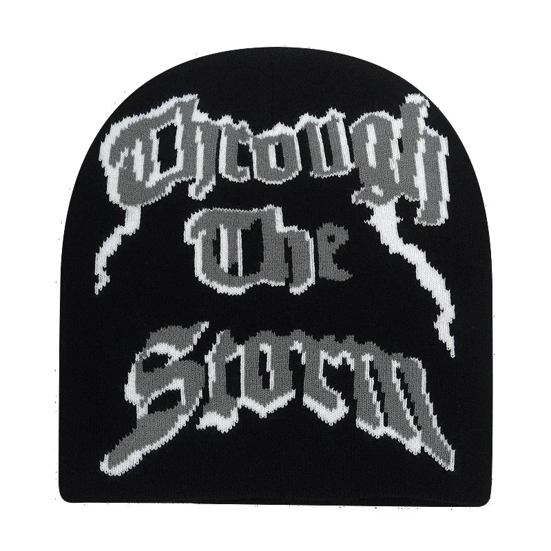 Y2K Letter Knitted Winter Autumn Beanie Cap Men Women Kanye Beanies Gorras Hombre Top Warm Skiing Hat Ear Hats Hip Hop Skullcap