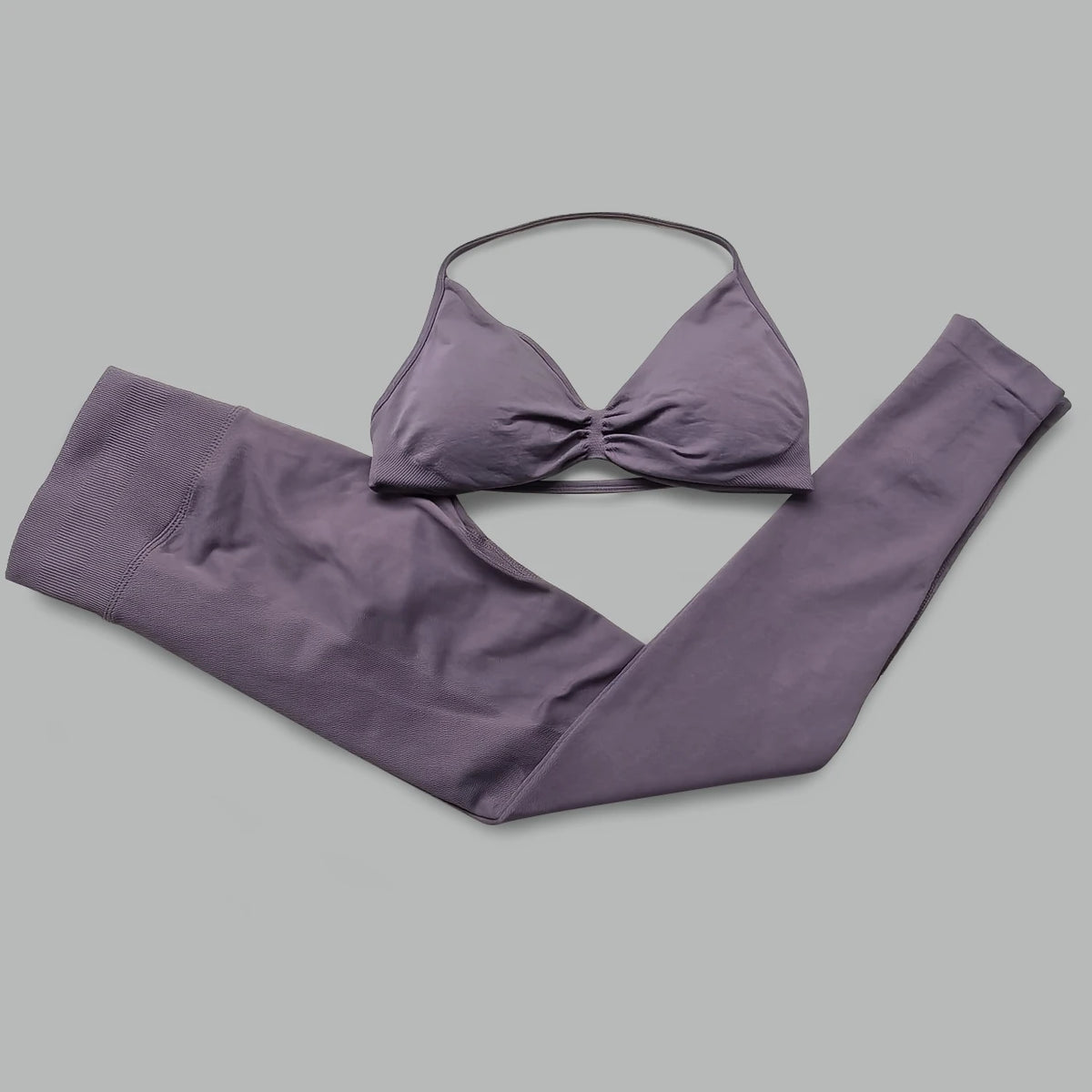 Seamless Halter Neck Yoga Set, 2 Piece
