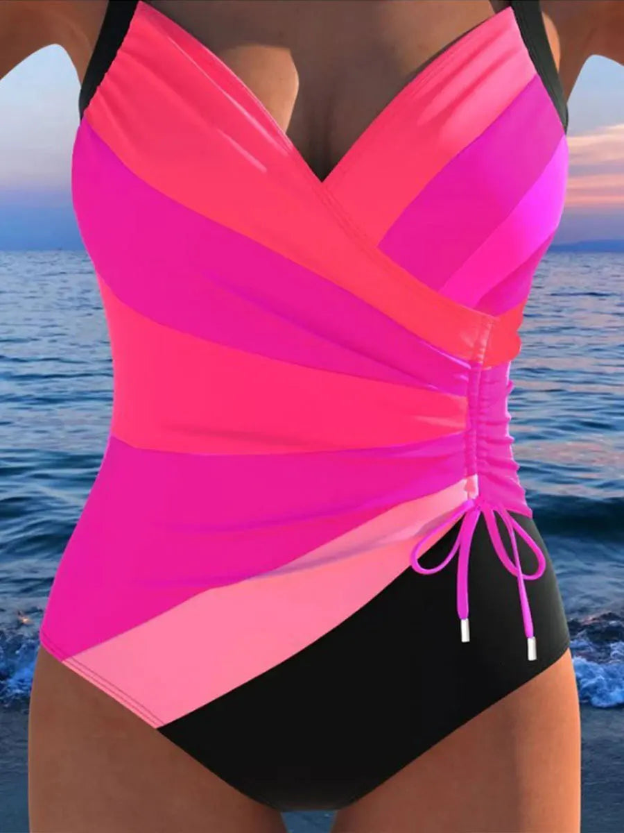 One-piece Bikini Swimsuit Beach Print Slim Fit Vacation Swimsuit  Trikini Swimwear Women Слитный Купальник Женск Monokini