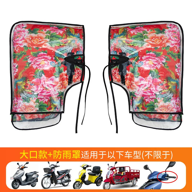 Winter Warm Handlebar Gloves Cycling Riding Thickened Warm Plush Gloves For Bicycle Motorcycle Windproof Soft Comfortable Gloves
