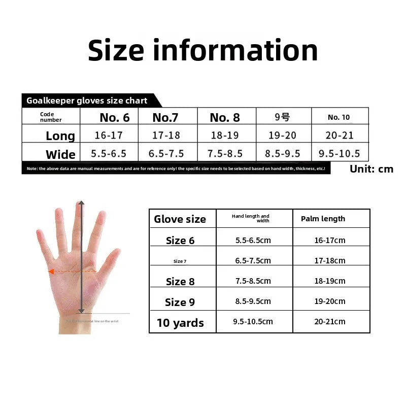 Goalie Gloves Goalkeeper Football Sports Accessories Adult Premium Latex Anti Slip Competitive Match Training Protective Supplie