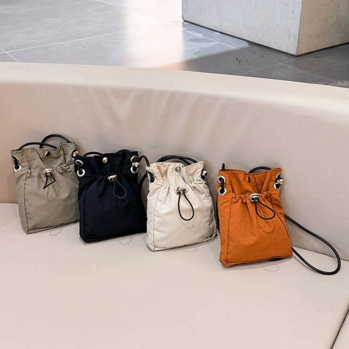 Nylon Crossbody Bag Soft Mini Phone Wallet Multifunctional Square