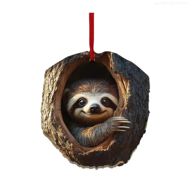 Elegant Charm Owl Christmas Ornament Craft from Sturdy 2D Acrylic Materials Fashion Accessory for Seasonal Decoration F1FB