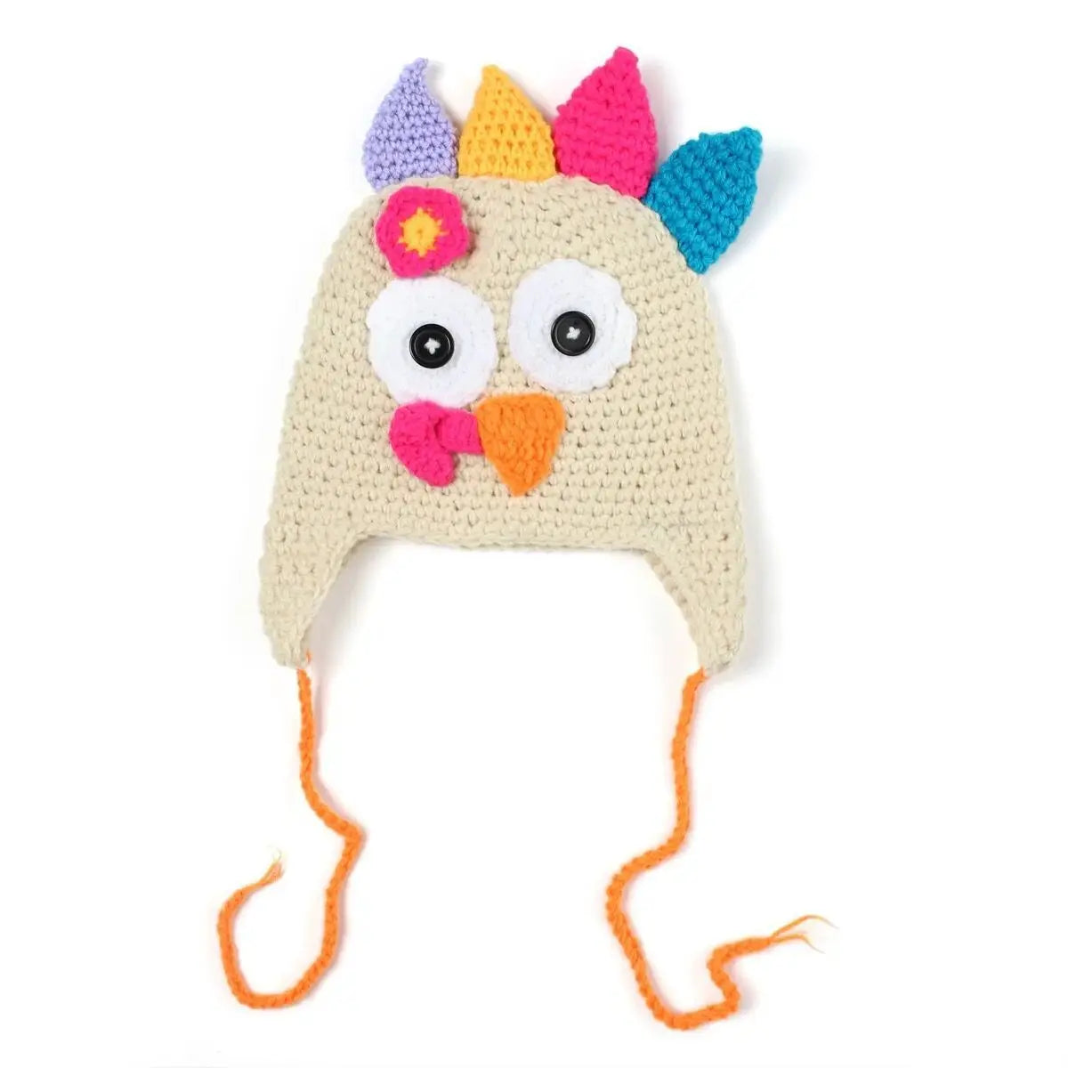 Family Thanksgiving Turkey Cartoon Pullover Hats - Cute Photo Scene Prop, Decorative Kids & Adult Headwear