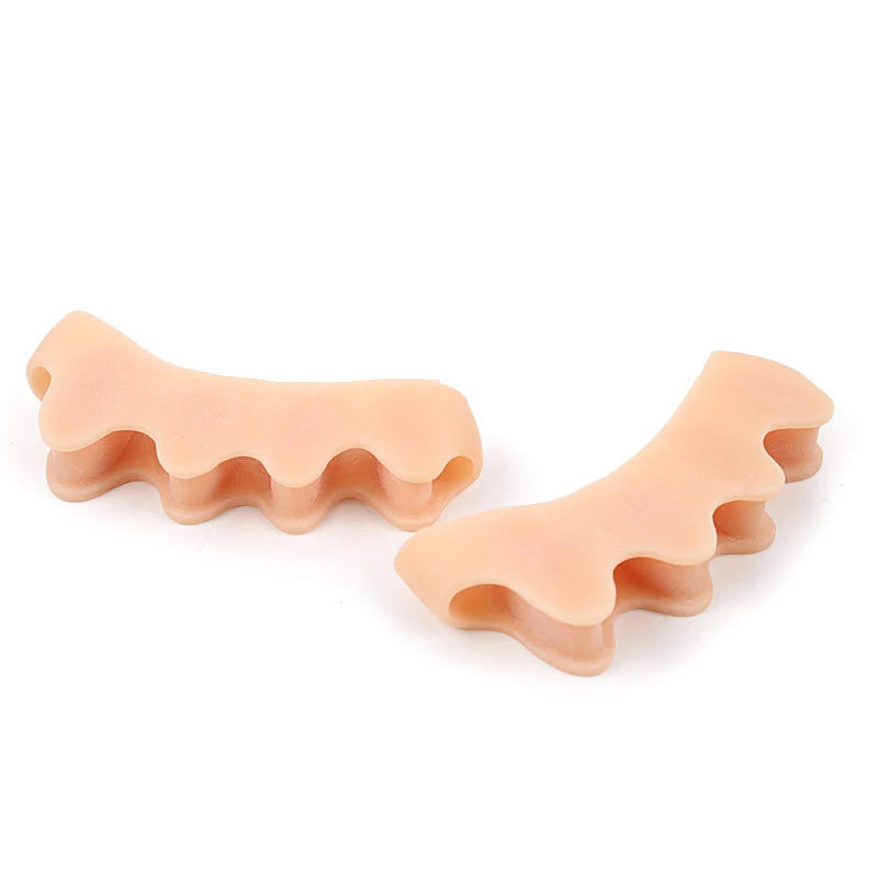 2 soft touch silicone toe spacers, reusable toe spacers for feet