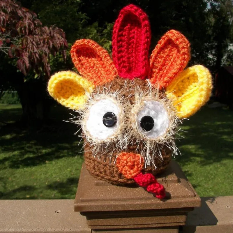 Family Thanksgiving Turkey Cartoon Pullover Hats - Cute Photo Scene Prop, Decorative Kids & Adult Headwear