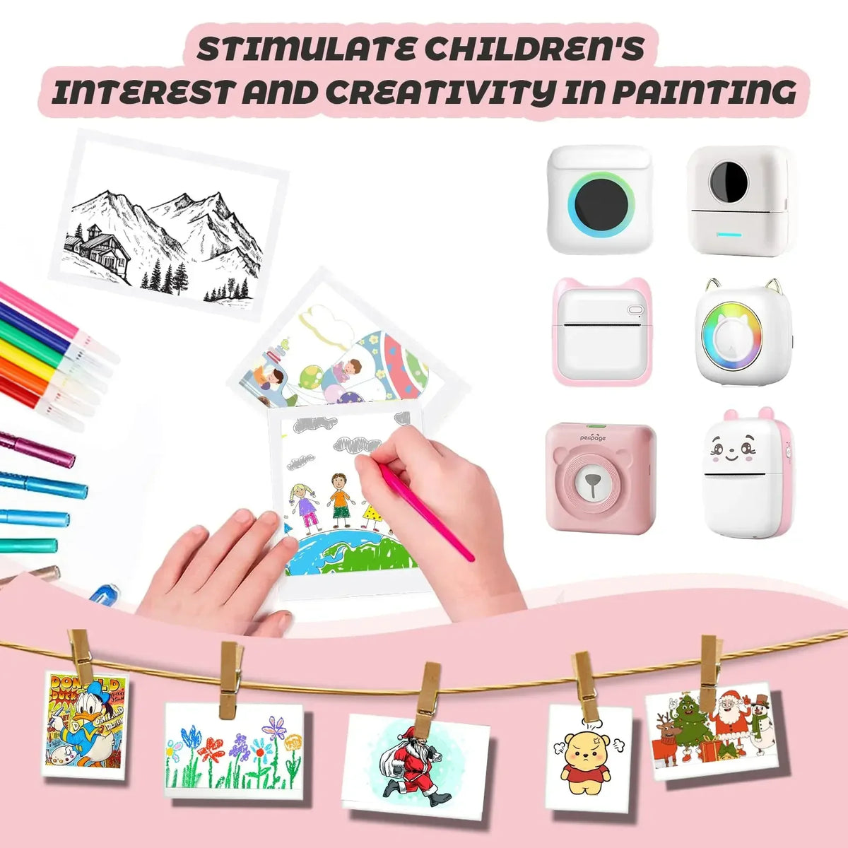 Mini Portable Printer Thermal Paper HD 57*25mm Universal Self-adhesive Roll Paper Label Sticker For Phone Printing Picture Photo