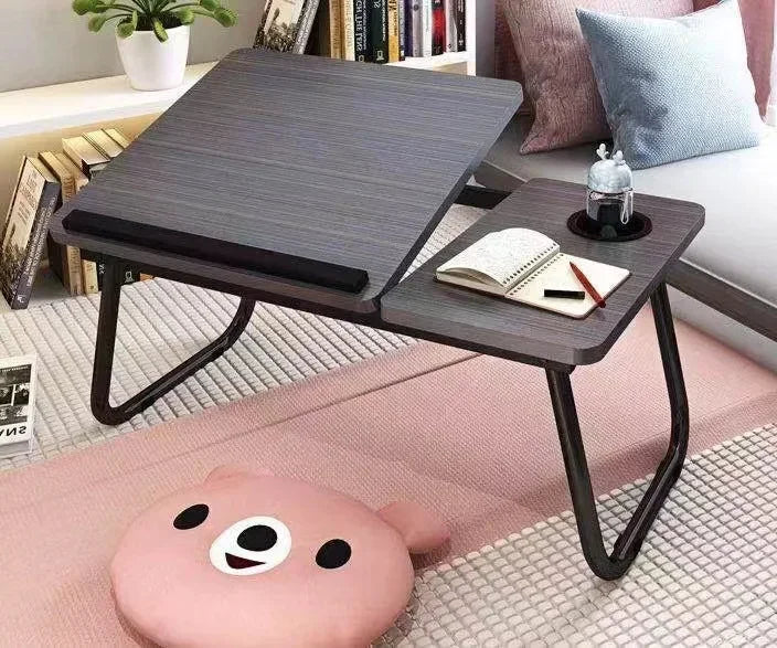 Laptop Desk On The Bed 5 gear Lifting Adjustable Laptop Table with Cup Holder Simple Computer Desk Working Reading