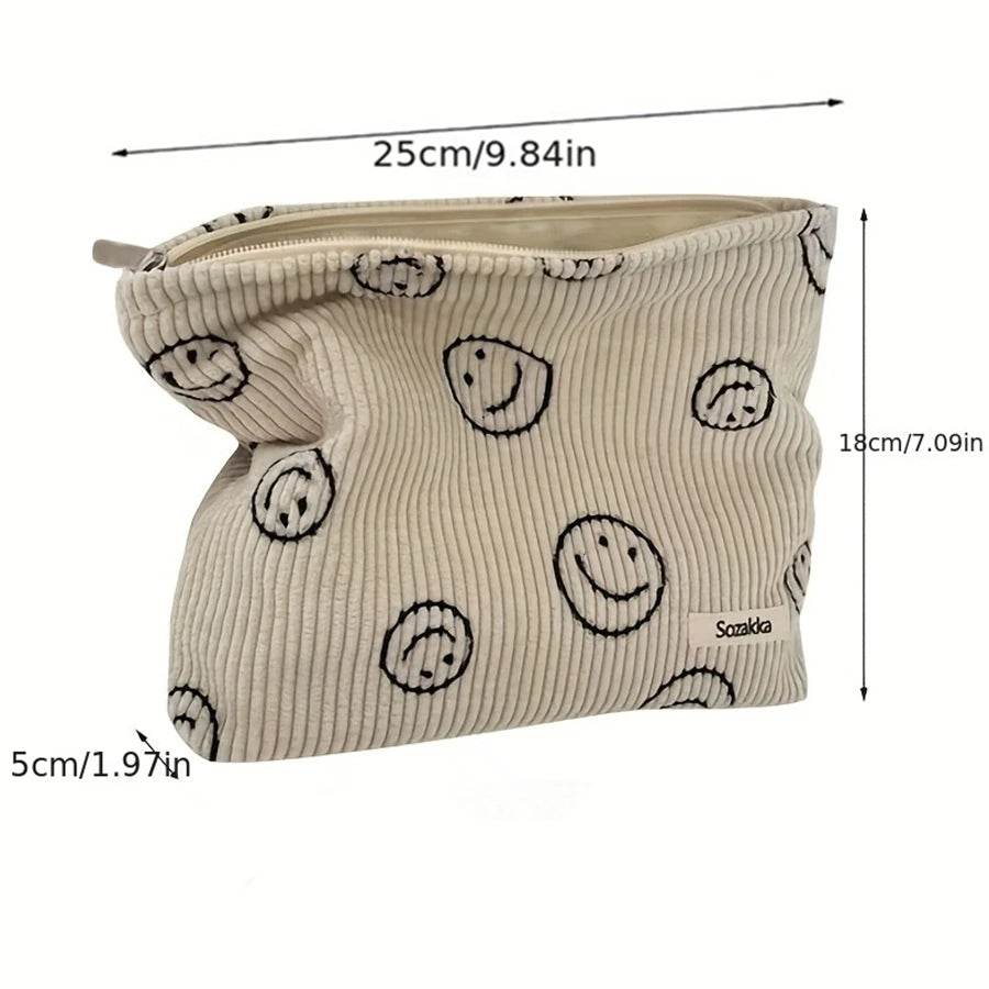 Makeup Bag Large Checkered Cosmetic Bag Capacity Travel Toiletry Bag