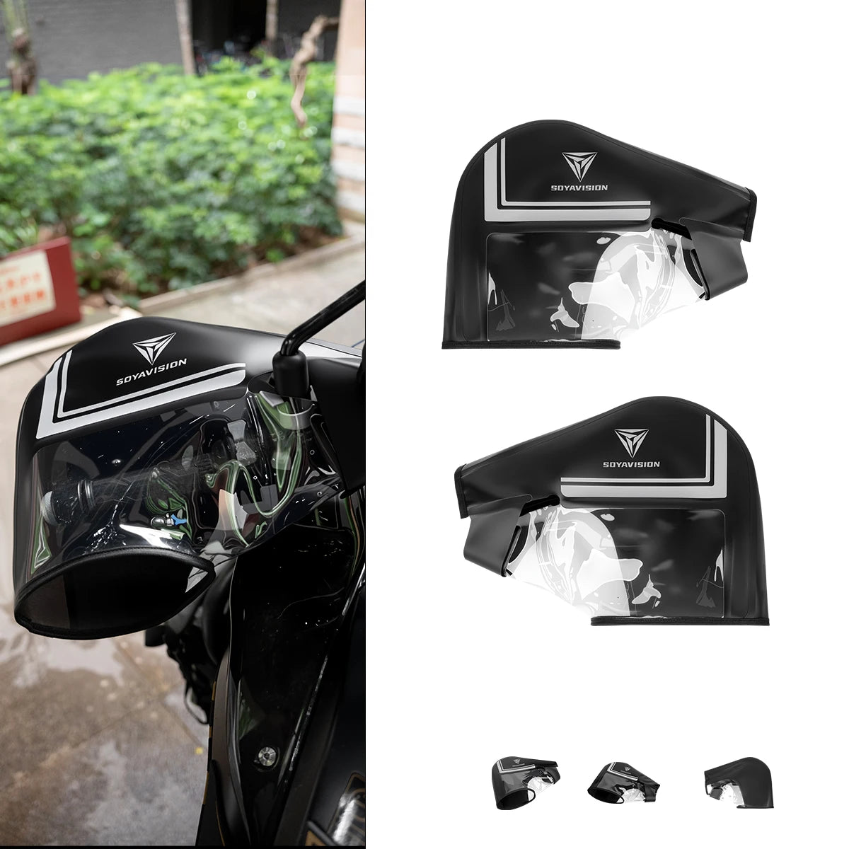 Motorcycle Handlebar Gloves Hand Bar Winter Gloves Windproof Waterproof Washable For Scooter ATV Snowmobile