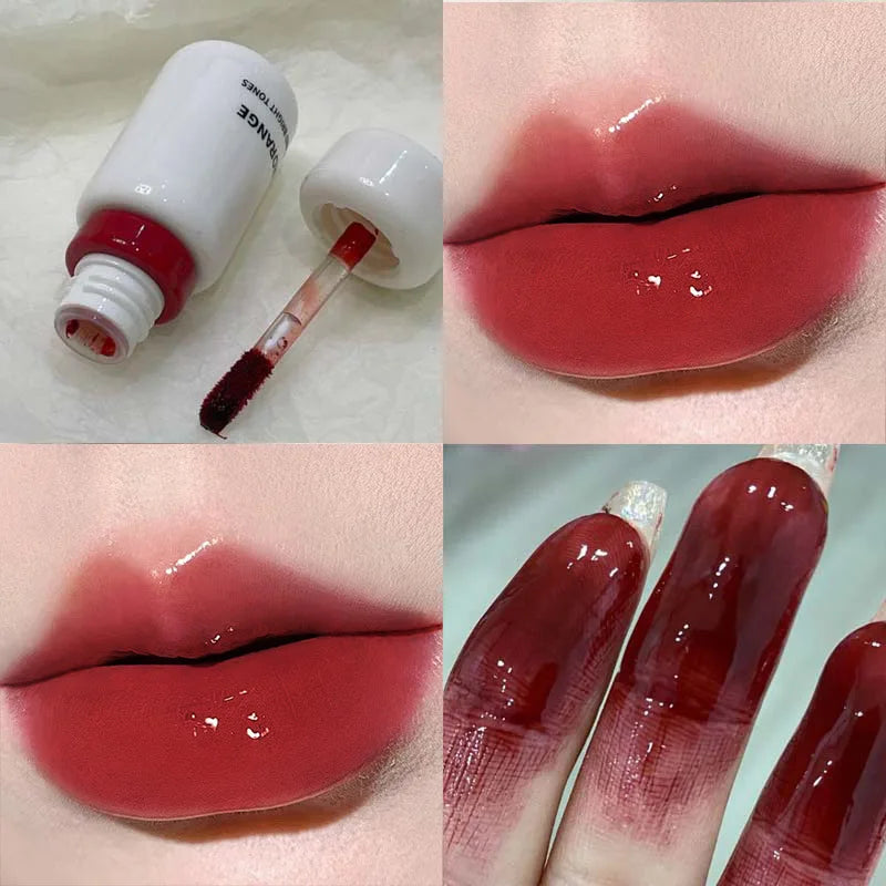 Herorange Glossy Lip Gloss Hydrating Watery Plump Lips Long Lasting for Autumn Winter