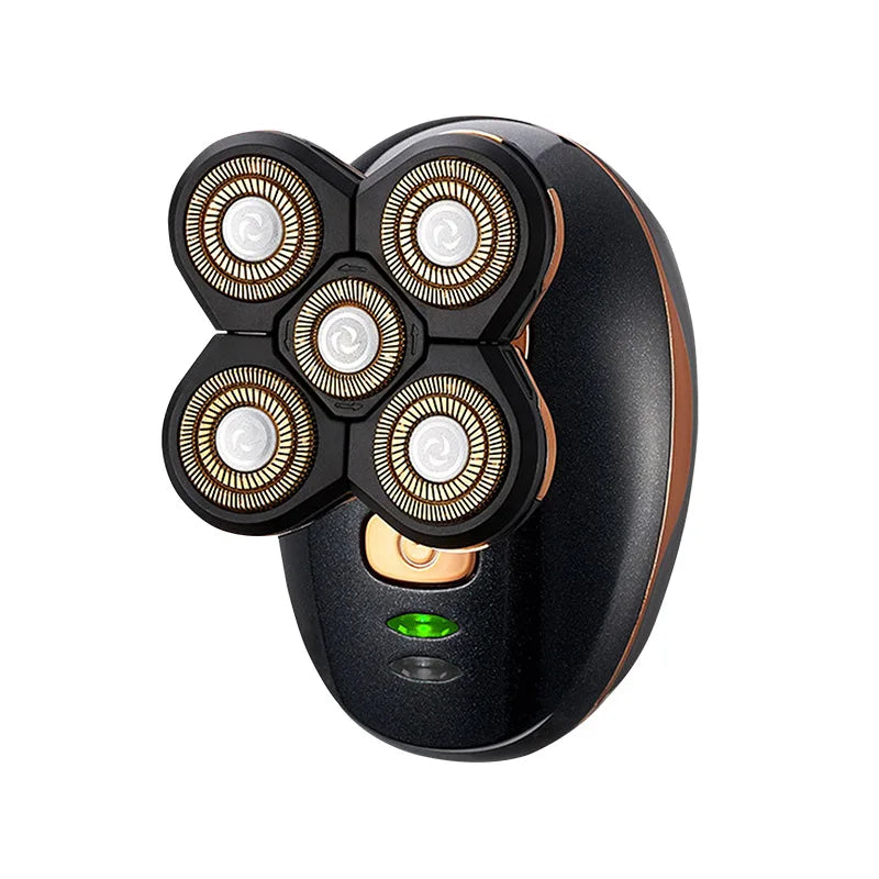 USB Electric Shaver with 5 Rotating Blades, Can Also Be Used as a Bald Head Machine Tool