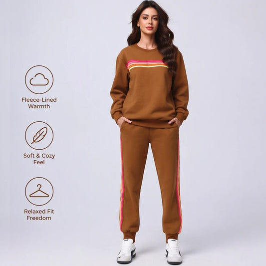 Rainbow Stripe Sweatsuit Set, 2 Piece