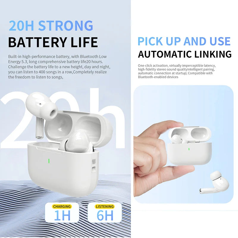 2025 Air Pro Wireless Bluetooth Earphones TWS Headset HiFi Earbuds Noise Reduction Headphones Waterproof For IPHONE Android