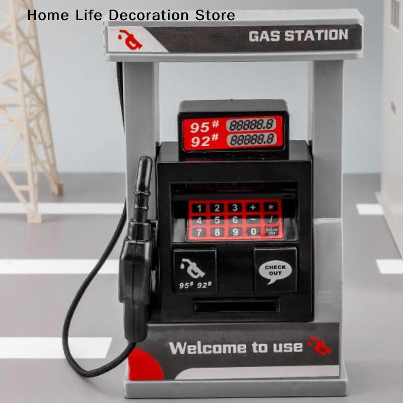 【TG】1 Set Realistic Miniature Model Playset With Roadblocks Interactive Educational Toy DIY Simulation Gas Station Toys
