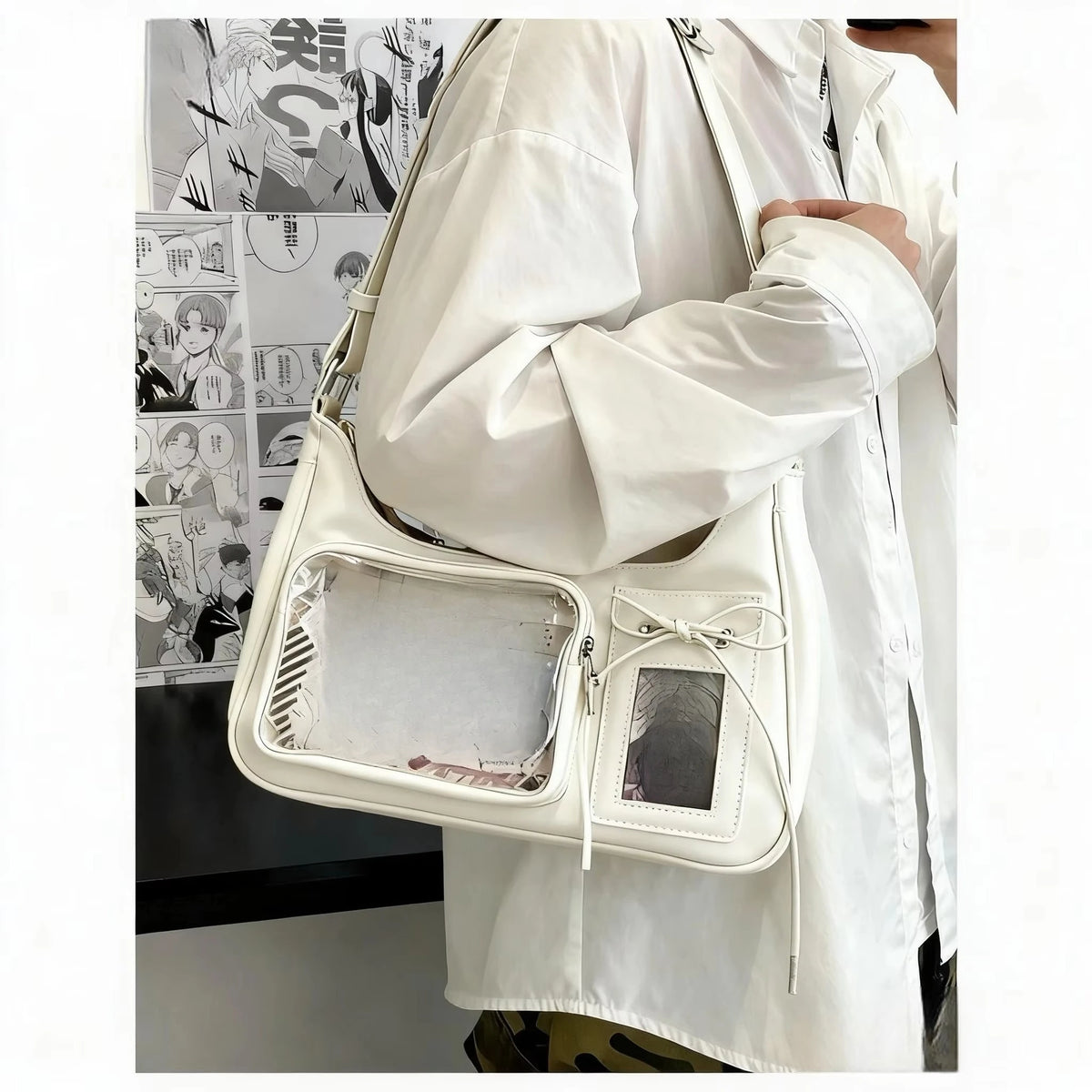 Y2k Harajuku Shoulder Bag Women Korean Transparent Ita Bag School