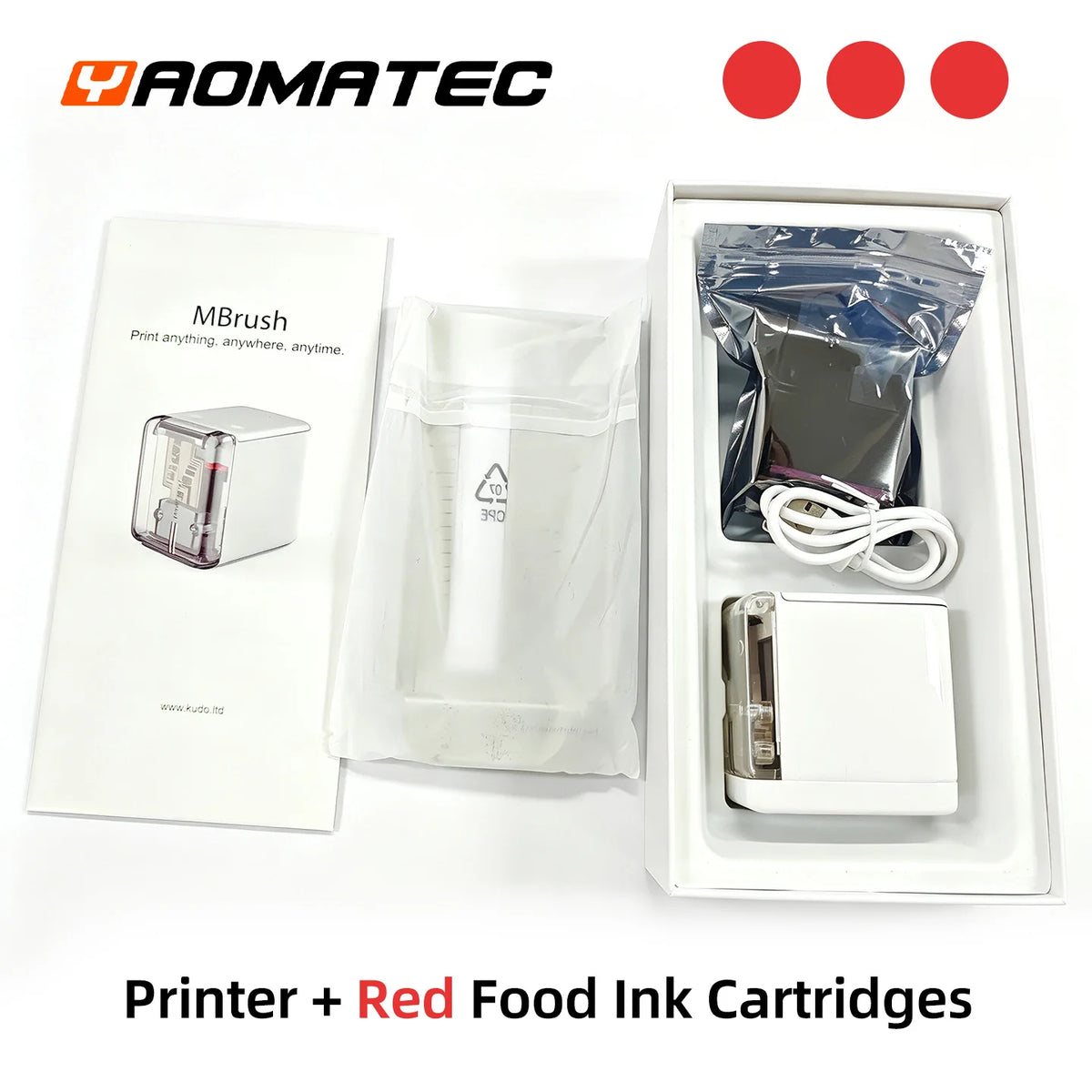 Mbrush PrintMini Handheld Color Printer Food Printer Portable Coffee Art Machine Teacher's Recommendation