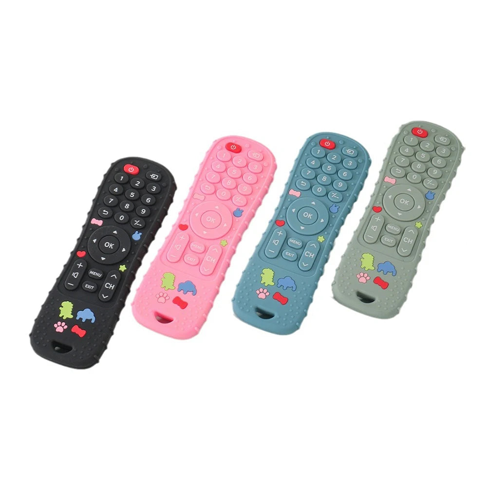 1PC Silicone Baby Toys TV Remote Control Shape Teether Toy BPA Free Silicone Teething Chewing Toy Sensory Baby Accessories