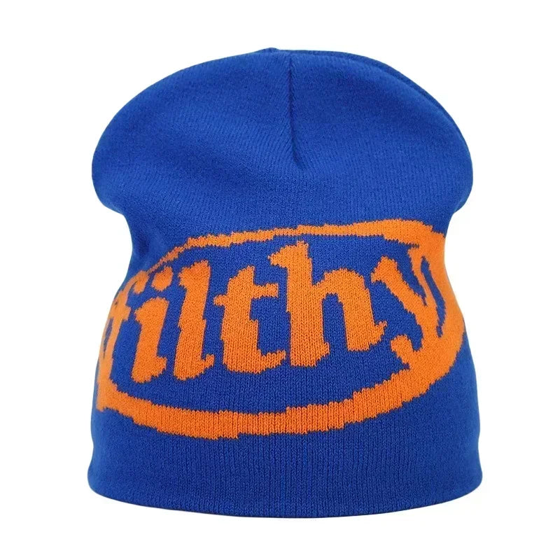 Y2K Letter Knitted Winter Autumn Beanie Cap Men Women Kanye Beanies Gorras Hombre Top Warm Skiing Hat Ear Hats Hip Hop Skullcap
