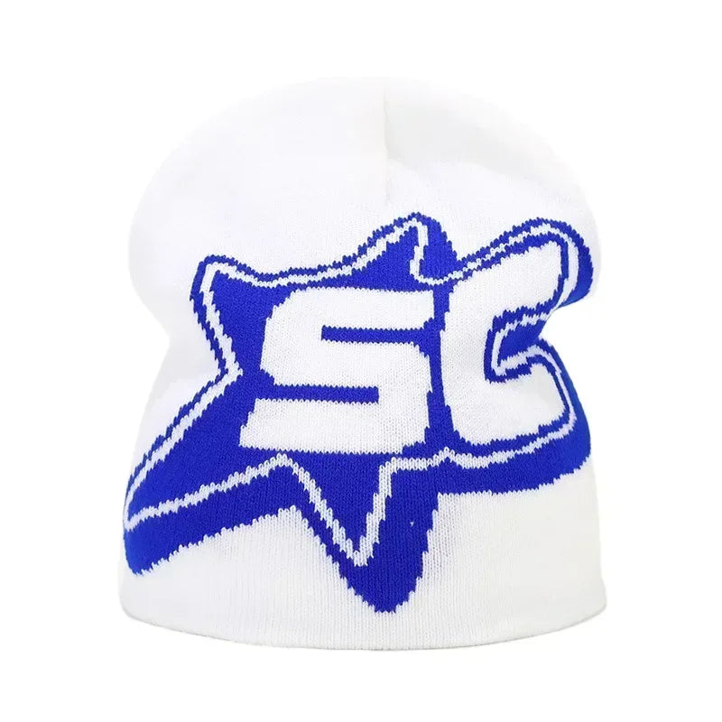 Y2K Letter Knitted Winter Autumn Beanie Cap Men Women Kanye Beanies Gorras Hombre Top Warm Skiing Hat Ear Hats Hip Hop Skullcap