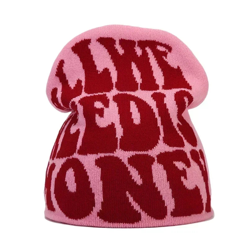 Y2K Letter Knitted Winter Autumn Beanie Cap Men Women Kanye Beanies Gorras Hombre Top Warm Skiing Hat Ear Hats Hip Hop Skullcap