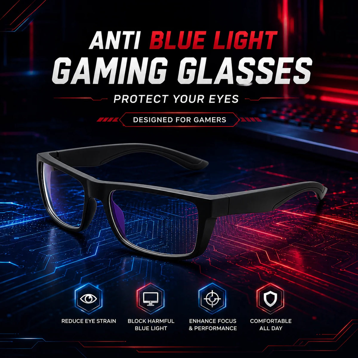 Blue Light Blocking Glasses Men Women Anti Fatigue Gaming Glasses Yellow Lens Computer Screen Eyewear for Office Reading