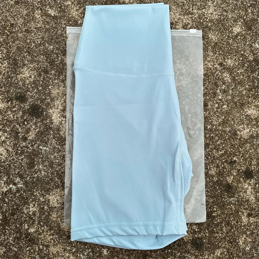 High Waist Seamless Yoga Shorts with Pocket