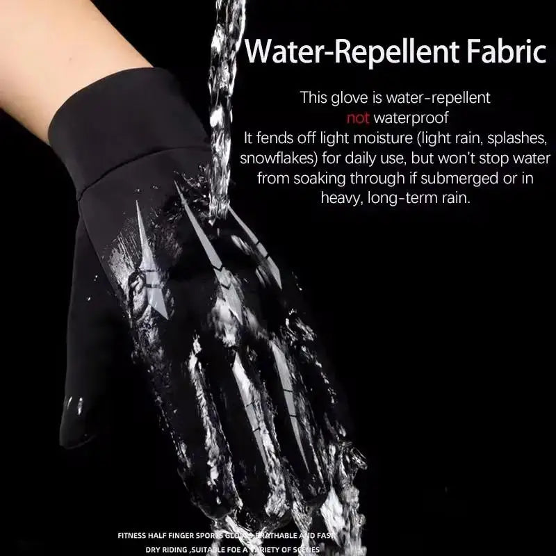 Warm Gloves For Men Motorcycle Winter Windproof Gloves Water-Repellent Cycling Takeaway Touch Screen Fishing Non-slip Gloves