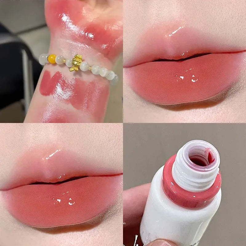 Herorange Glossy Lip Gloss Hydrating Watery Plump Lips Long Lasting for Autumn Winter