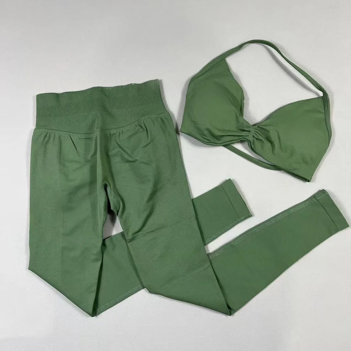 Seamless Halter Neck Yoga Set, 2 Piece