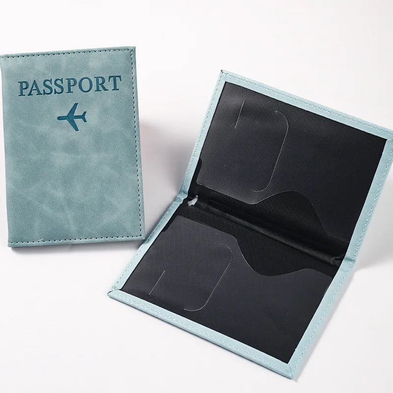 Airplane Passport Cover Case for Women Men Travel Passport Case Cute