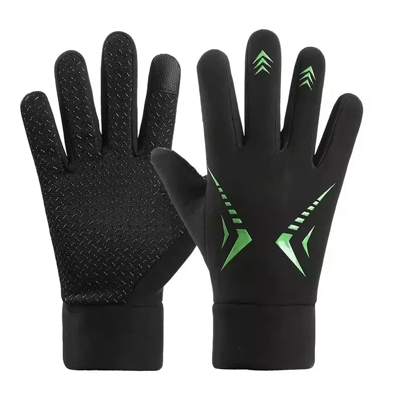 Winter Cycling Gloves for Men Motorcycle Hiking Touch Screen Gloves Anti-Slip Water-Repellent Windproof Outdoor Thermal Gloves
