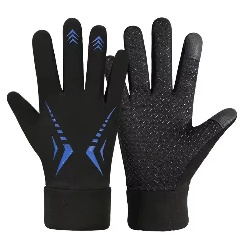 Winter Cycling Gloves for Men Motorcycle Hiking Touch Screen Gloves Anti-Slip Water-Repellent Windproof Outdoor Thermal Gloves
