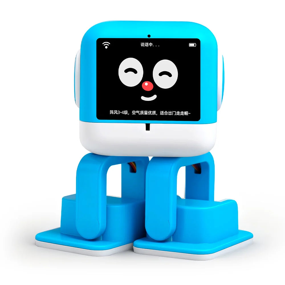 WLtoys AI Robot with LCD Display Touch Interactive Voice Control Chat Dance Educational Learning Companion Toy for Kids