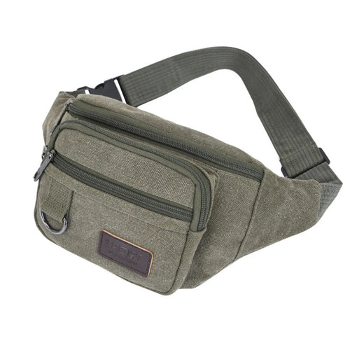 Chest Bag Canvas Waist Bag Women Men's Belt Bag Fashion Bum Bag Travel
