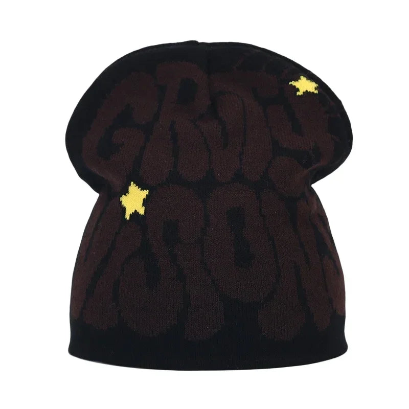 Y2K Letter Knitted Winter Autumn Beanie Cap Men Women Kanye Beanies Gorras Hombre Top Warm Skiing Hat Ear Hats Hip Hop Skullcap