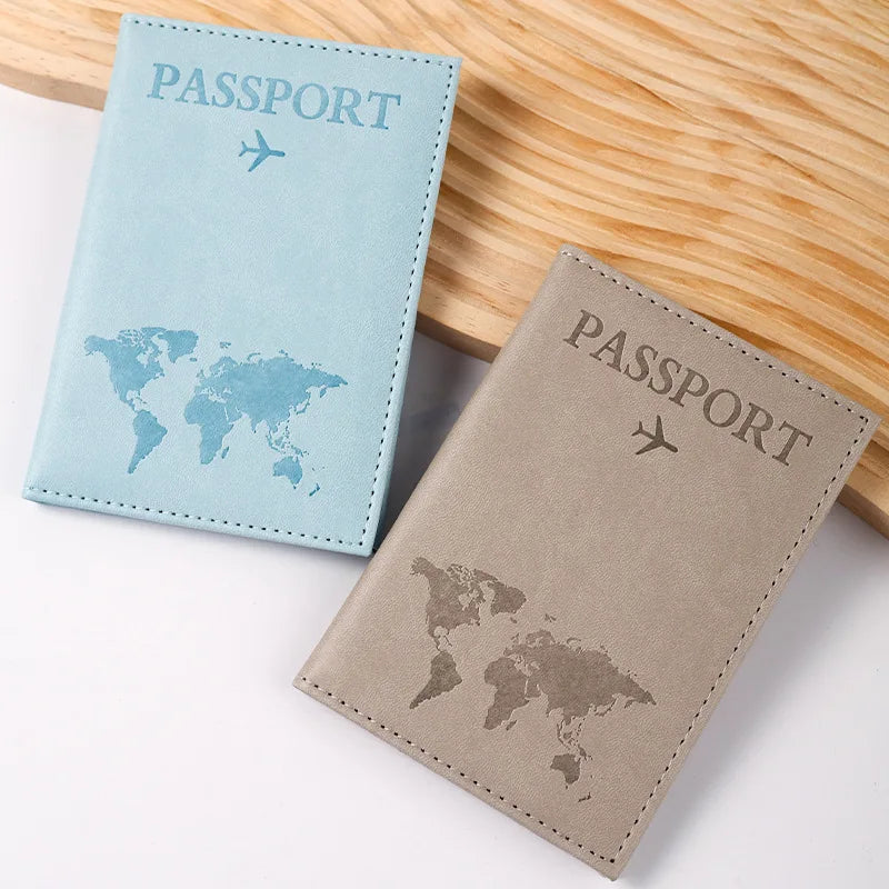 Airplane Passport Cover Case for Women Men Travel Passport Case Cute