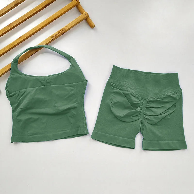 Open Back Longline Yoga Set, 2 Piece