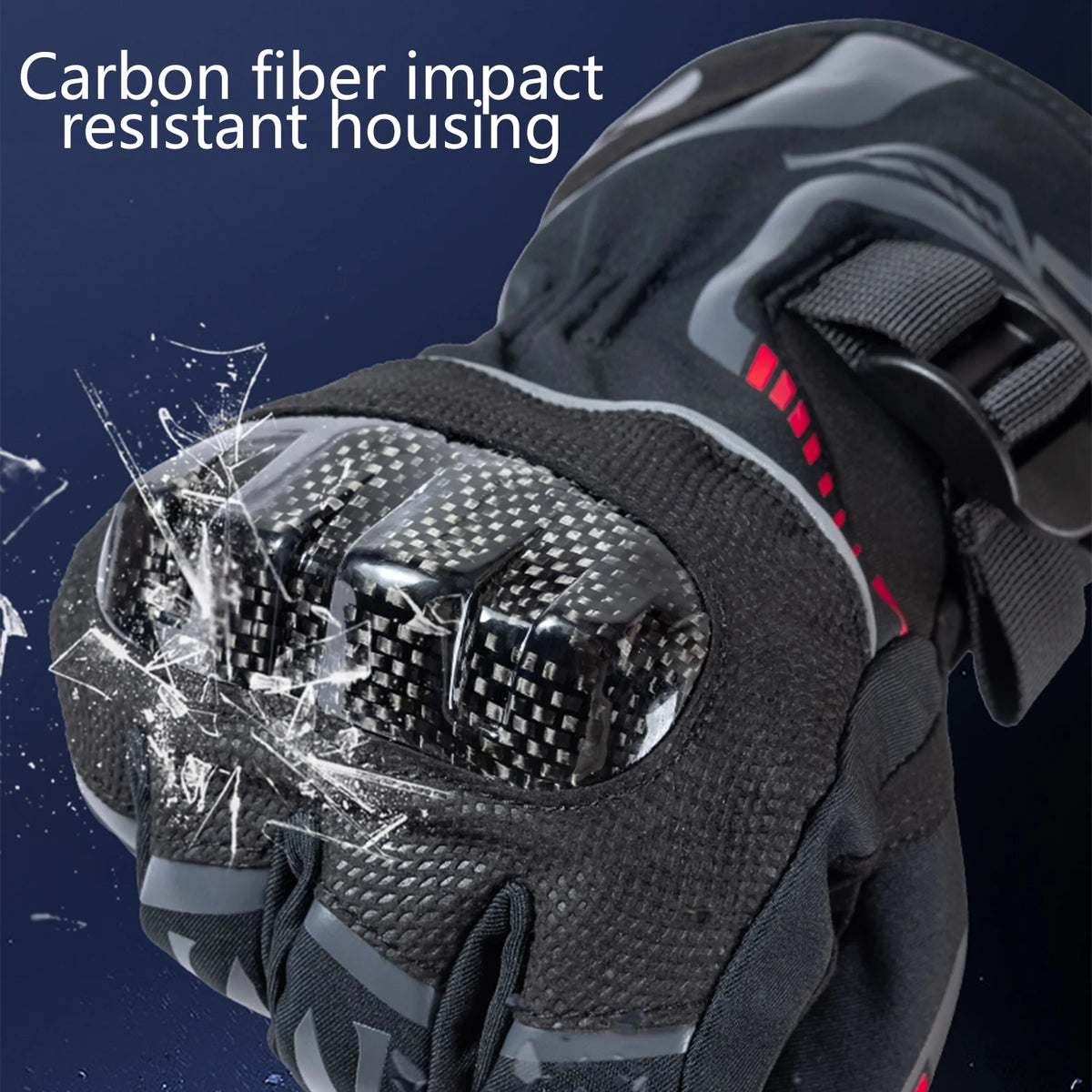 Winter Thermal Motorcycle Gloves Men Women Waterproof Motocross Biker Gloves Outdoor Sports Riding Carbon Fiber Protective Glove