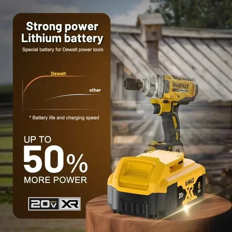 100%Original DEWALT 20V 6000mAh battery For DCB606 DCB609 DCB182 DCB205 DCB206 DCB209 power tool battery air transport