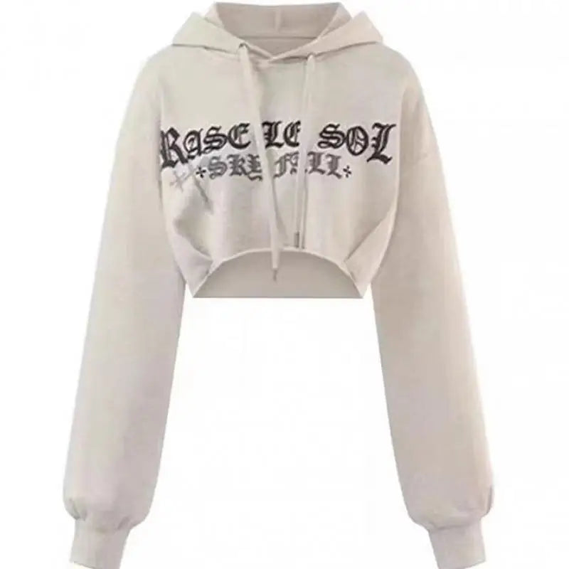 Seeslim Streetwear Graphic T Shirts Women Hooded Print Autumn Tops Korean Fashion 2000s Clothes Y2k Tees Female Clothing T-shirt